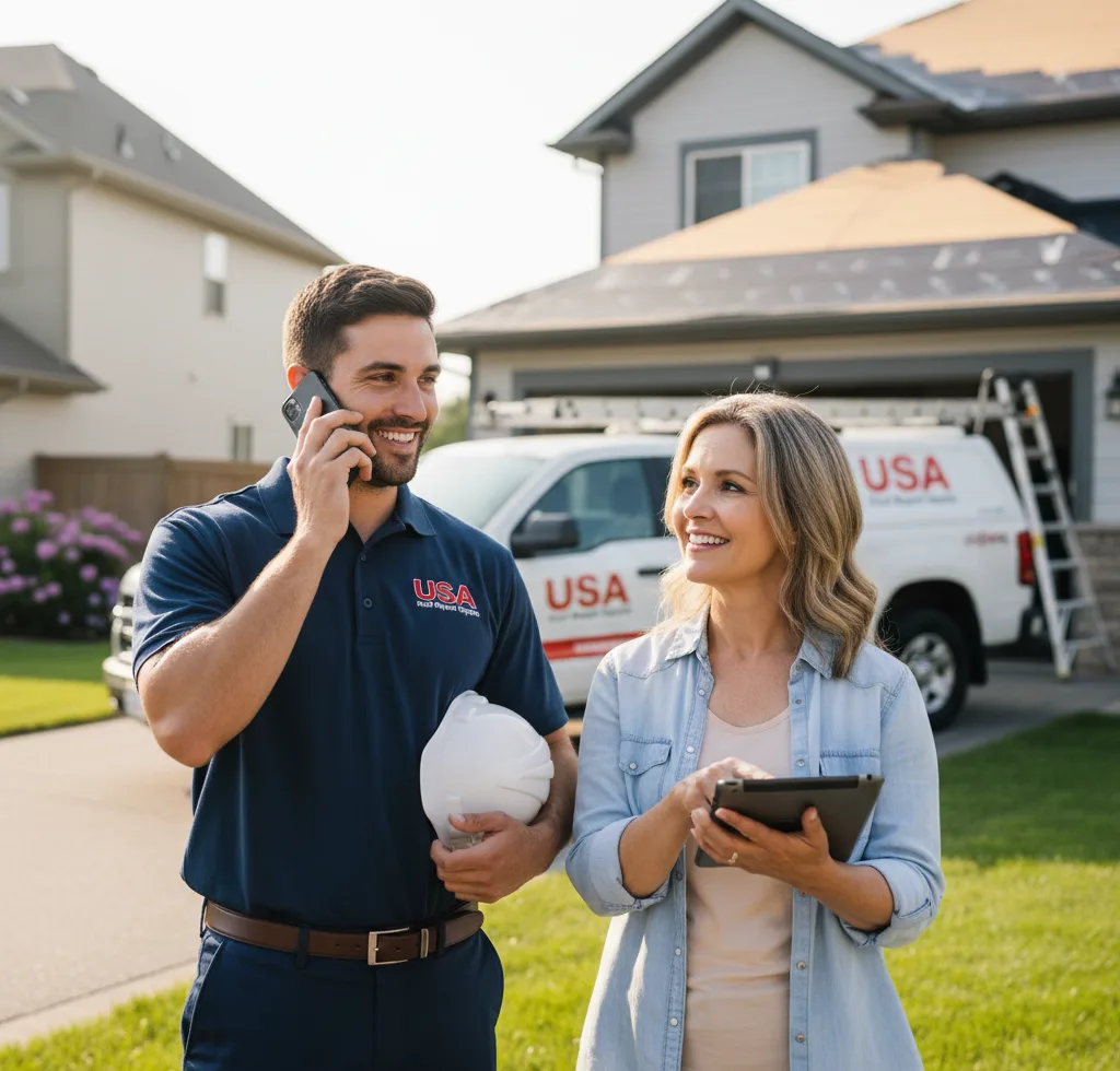 USA Roof Repair Experts customer support in Oakfield